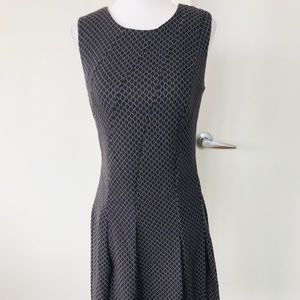 BANANA REPUBLIC Brown & Cream Fit n Flare Dress
